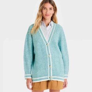 Women's Blue Cardigan Sweater